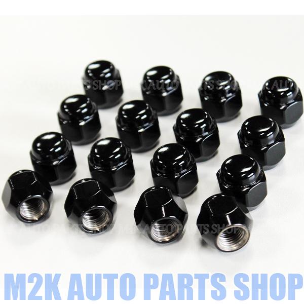 ホイールナット ブラック ショートナット M12 P1.5 21HEX 60度 16個 ミラ ミニカ タント ムーブ キャンバス ハイゼット ピクシス