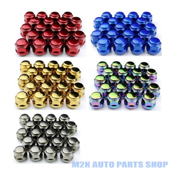 速達 ホンダ純正 用 ショートナット ホイールナット 球面座 カラー 12R 20個 P1.5 19HEX 全5色 スチール 袋タイプ