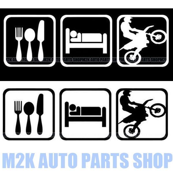 Eat Sleep オフロード バイク ステッカー 1枚 オフ車 トレイル モタード セロー Crf Wr250 Dt125 Dr Z ジェベル Klx Dトラッカー ブラック ホワイト 送料無料 Mk Etc Eatsleepoffroader 1 M2k Auto Parts 通販 Yahoo ショッピング