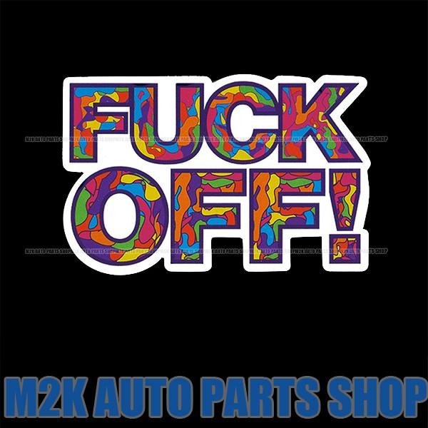 ヘラフラ スタンス ステッカー 1枚 FUCK OFF usdm : M2K AUTO PARTS