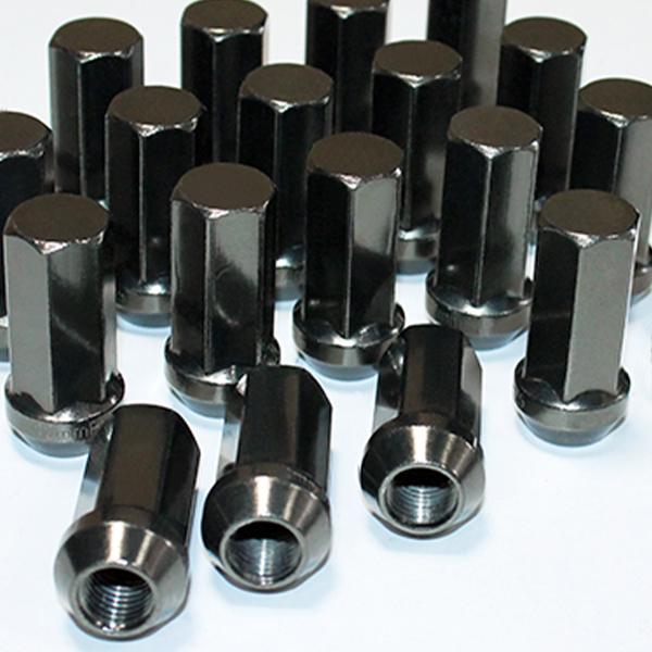 レーシング 45mm スチール ホイールナット P1.5 P1.25 17HEX 16個 袋ナット M12 チタニウム チタン カラー