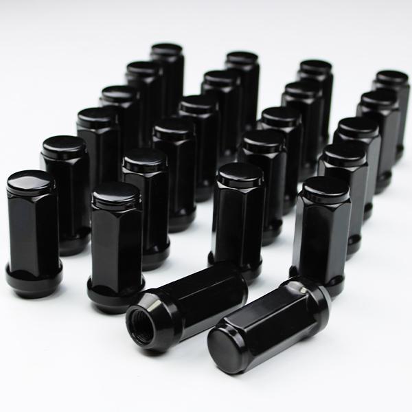 送料無料】ハマーH2 8穴 32pcs スパイクナット M14×1.5 黒 H2 H2T