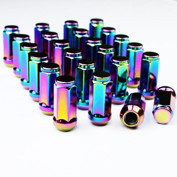 32個 ハマー H2 49mm M14 P1.5 ホイールナット ネオクローム ロング