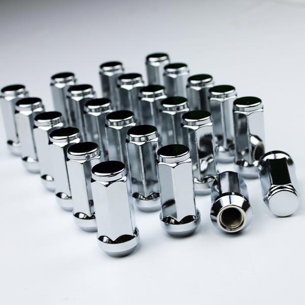 32個 ハマー H2 49ｍｍ M14 P1.5 ホイールナット シルバー メッキナット ロングナット 袋ナット 輸入車 外車 シボレー GMC クローム