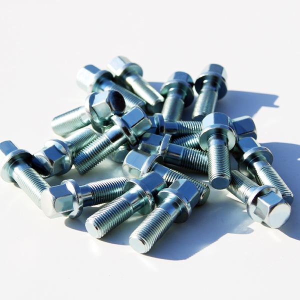 ホイールボルト 16本 17HEX M14 P1.5 60テーパー 13R 14R シルバー ラグボルト ロング 55mm ショート 首下 28mm BMW ベンツ アウディ