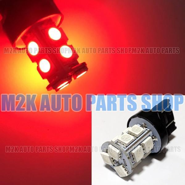 ブレーキライト T20 ダブル球 テール レッド 1個 13連 SMD LED 車 7443 エルグランド アルファード