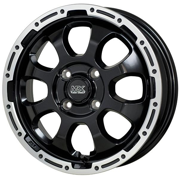 ホイール4本　軽自動車　スペーシア　14インチ　mad cross grace MAD CROSS GRACE 14x4.5J 4/100 +45 BKCBK MUDSTAR RADIAL A/T
