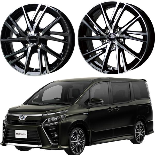 15インチ LW-06 6J+53 5H-114.3 4本 ブラックポリッシュ ホイール ノア 