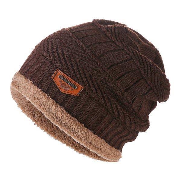 メンズ冬ビーニー帽子暖かいニット帽子厚いフリース裏地スカルキャップ コーヒー Stkmensbuskp3 M5103 通販 Yahoo ショッピング