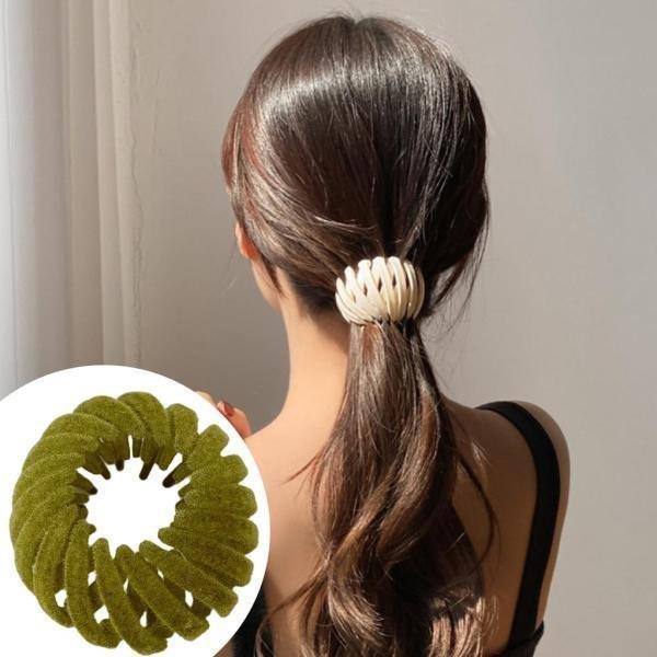 ファッションヘアバンドの格納式ポニーテールホルダーバンクリップアクセサリーガールズブラック ファッションヘアバンド格納式ポニーテールホルダー Rxtnnulpiw ファッション Closetoart Fr