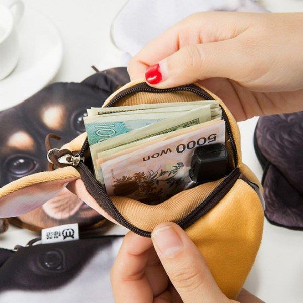 創造的な面白い生き物の動物3d印刷された犬の小銭入れのカード袋の財布02 Stktsih81 M5103 通販 Yahoo ショッピング