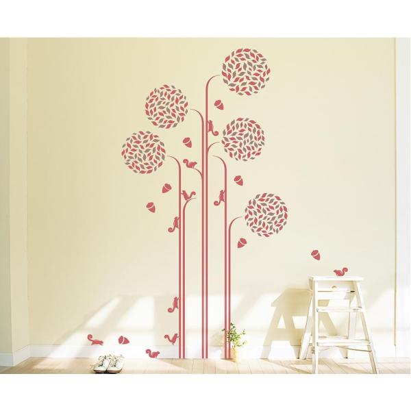 東京ステッカー ウォールステッカー 転写式 ドングリ探し レッド Mサイズ Ts 0005 Fm Noeudderaphia Fr