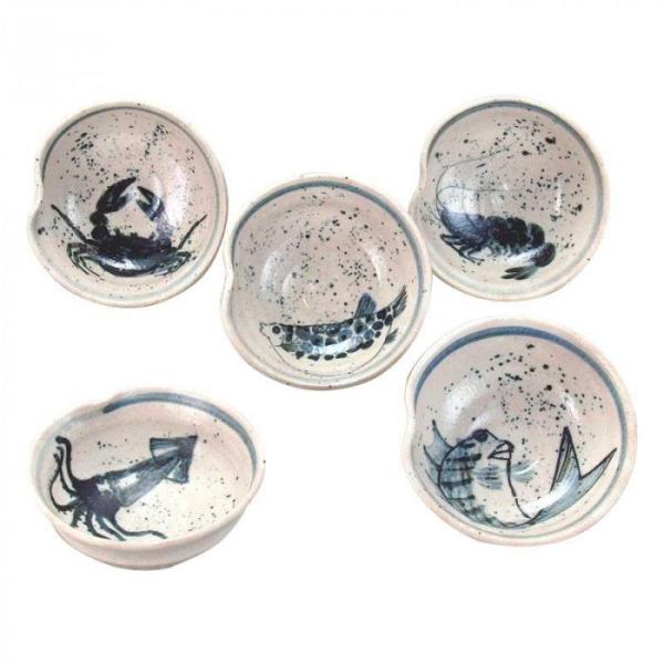 九谷焼 九谷和窯 4号小鉢揃 海の幸 N151 06 Portal Caymangateway Com