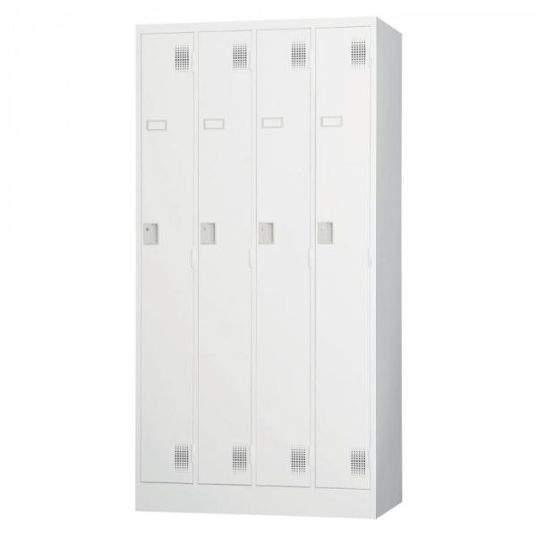 豊國工業 スタンダードロッカー4人用 シリンダー錠 Tlk S4 Cn 85色 ホワイトグレー