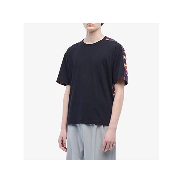 Marni Marni Abstract Rectangle Mixed Fabric T Shirt メンズ Shirts Tops Blue Navy Acrosoft Co Uk