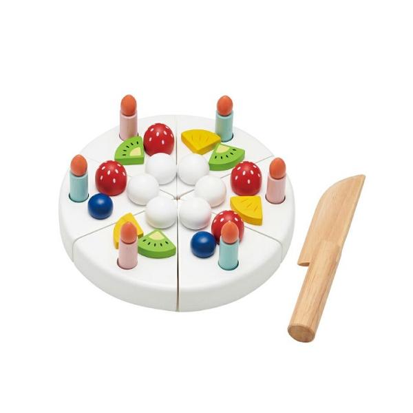 エドインターのPETIT MARCHE マイフレッシュフルーツケーキ アルコール除菌OK 木製ままごとセット My Fresh Fruit Cake