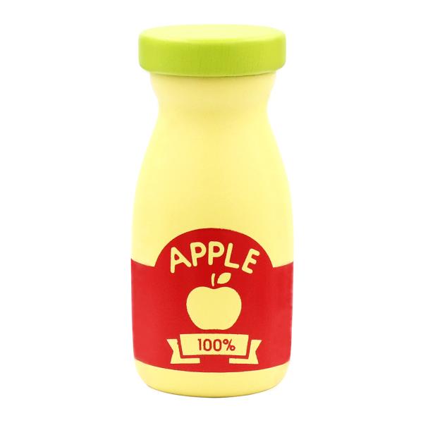 お子さまが大好きりんごジュース！おしゃれなビンの形で写真映えのするままごとに♪中に木球が入っており、振ったり注いだりする動作でやさしい音がします。 ※セット内容：リンゴジュース×１個です。※サイズW45×D45×H97（簡易パッケージ）重量...