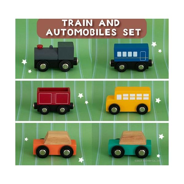エドインター　トレイン＆オートモービルセット　在庫限り　MY FIRST VEHICLE　動きを楽しむ木製玩具