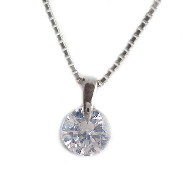 大粒 ダイヤモンド ネックレス 一粒 ダイヤ 0.5ct G SI2 Good 鑑定書付 