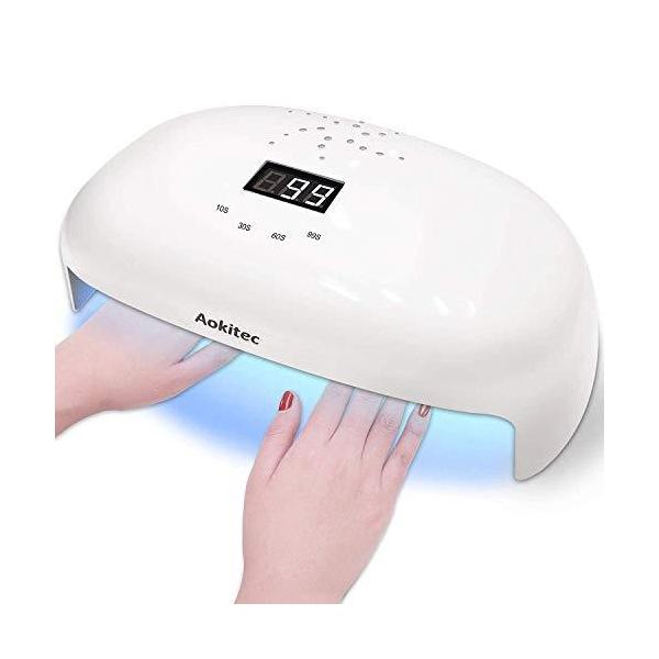 Aokitec 78w UVライト レジン用 レジン UVライト ネイルライト UV LED ネイル 痛みなし （12ヶ月品質保証） 日本語説明書付き