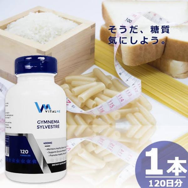 【正規品】ギムネマシルベスタ400mg [120錠×1本(120日分)] バイタルミー サプリメント VitalMe Gymnema Sylvestre 400mg