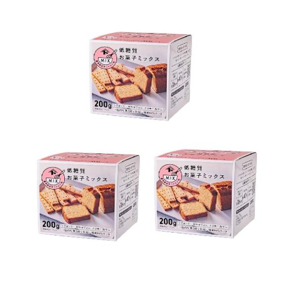 富澤商店 低糖質お菓子ミックス 200g×3個 製菓 材料 シフォンケーキ マフィン クッキー