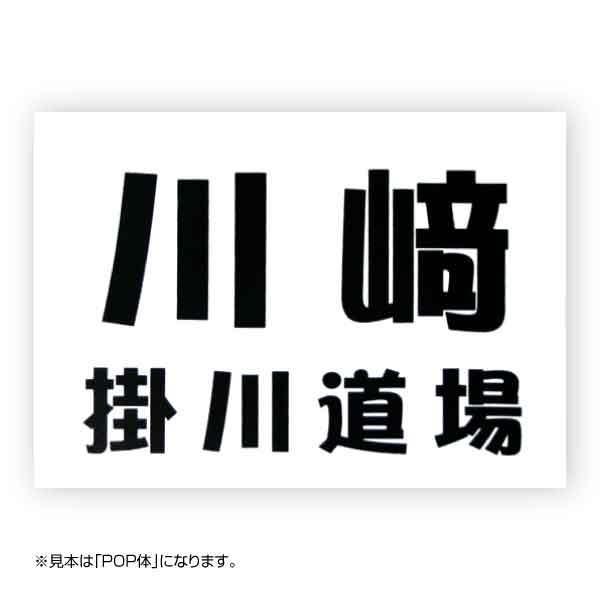 柔道ゼッケン(デザイン書体) W25m×H18cm スポーツゼッケン