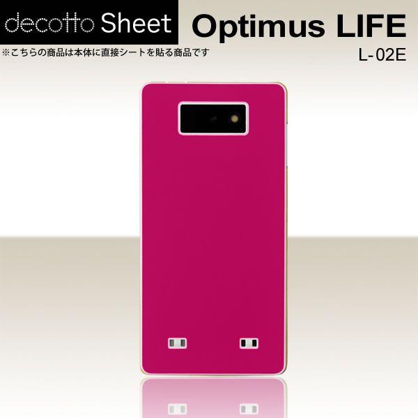 Optimus LIFE L-02E  ��p �f�R �V�[�g decotto ���� �y �f�B�[�v�s���N ���z