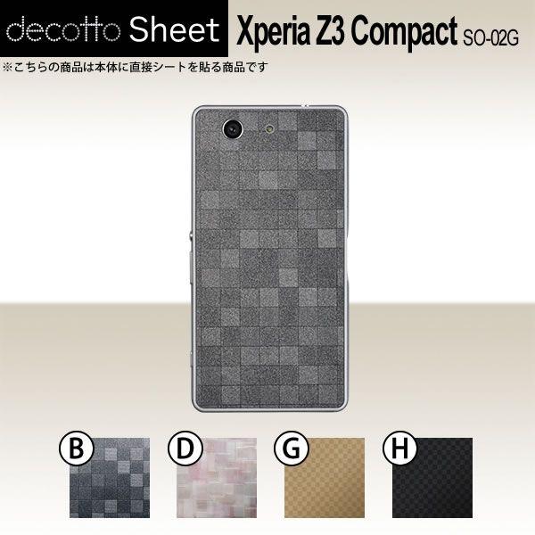 Xperia Z3 Compact SO-02G  ��p �f�R �V�[�g decotto ���� �y �L���[�u�V�[�g ���z