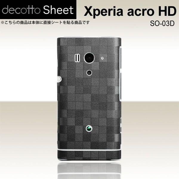 Xperia acro HD SO-03D  ��p �f�R �V�[�g decotto ���� �y �X�N�G�A�_�[�N�O���[ ���z