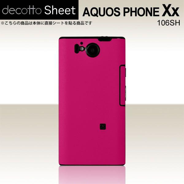 AQUOS PHONE Xx 106SH  ��p �f�R �V�[�g decotto ���� �y �f�B�[�v�s���N ���z