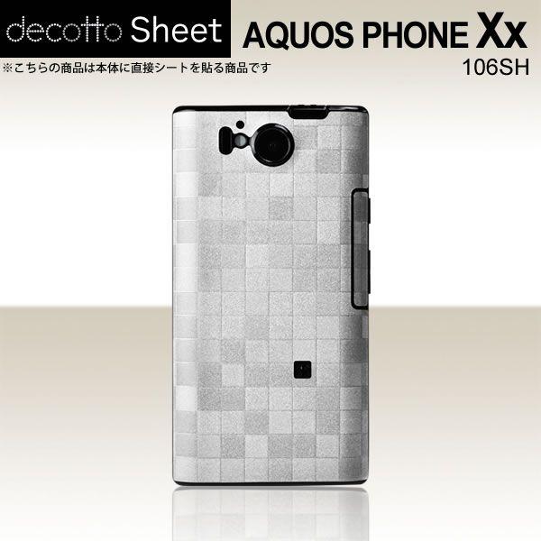 AQUOS PHONE Xx 106SH  ��p �f�R �V�[�g decotto ���� �y �X�N�G�A�p�[�� ���z