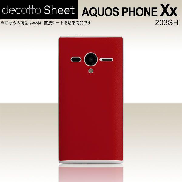 AQUOS PHONE Xx 203SH  ��p �f�R �V�[�g decotto ���� �y �}���[�� ���z
