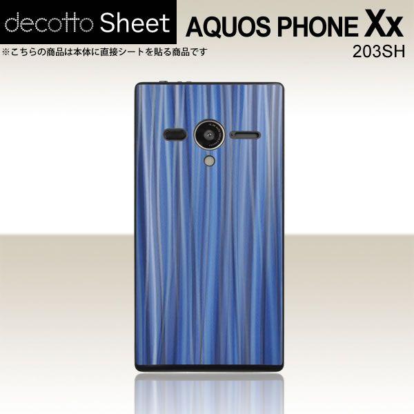 AQUOS PHONE Xx 203SH  ��p �f�R �V�[�g decotto ���� �y �X�p�C�����u���[ ���z