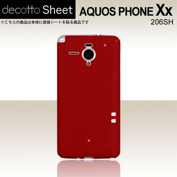 AQUOS PHONE Xx 206SH  ��p �f�R �V�[�g decotto ���� �y �}���[�� ���z