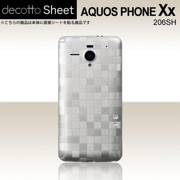 AQUOS PHONE Xx 206SH  ��p �f�R �V�[�g decotto ���� �y �X�N�G�A�p�[�� ���z