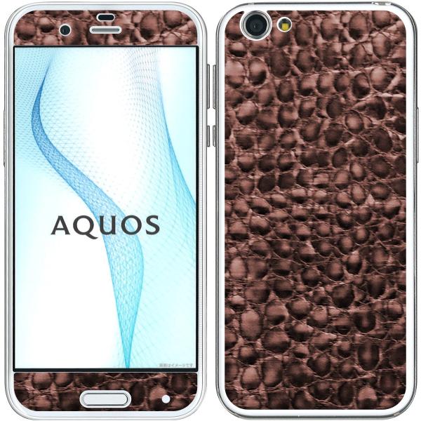 AQUOS R SH-03J / SHV39 / 604SH ��p �f�R �V�[�g decotto �\�ʁE���ʑΉ� �v���~�A���N���R�u���E���� �X�L���V�[��