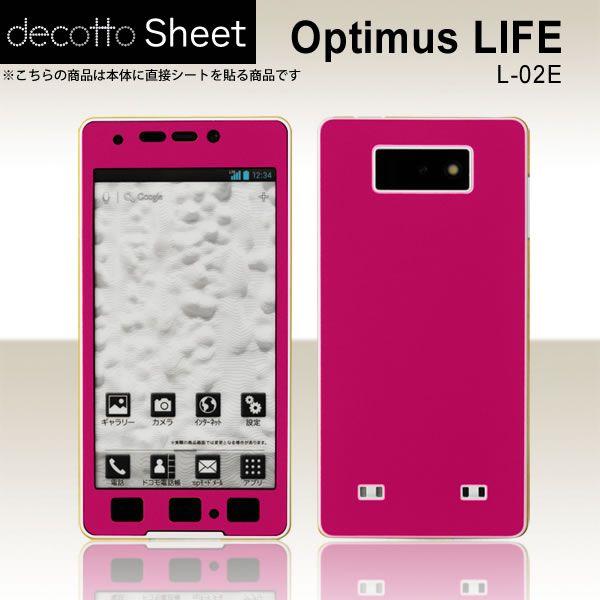 Optimus LIFE L-02E ��p �f�R �V�[�g decotto �O�ʃZ�b�g [�f�B�[�v�s���N��]