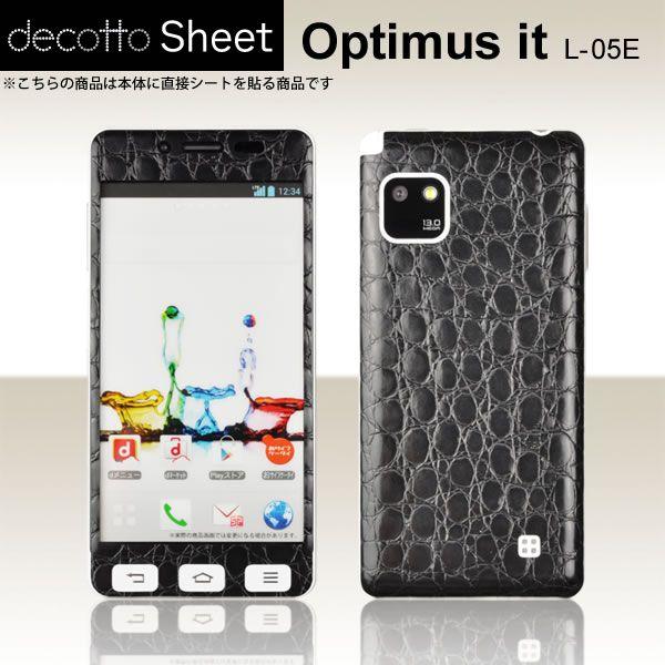Optimus it L-05E ��p �f�R �V�[�g decotto �O�ʃZ�b�g �y�v���~�A���N���R�u���b�N���z