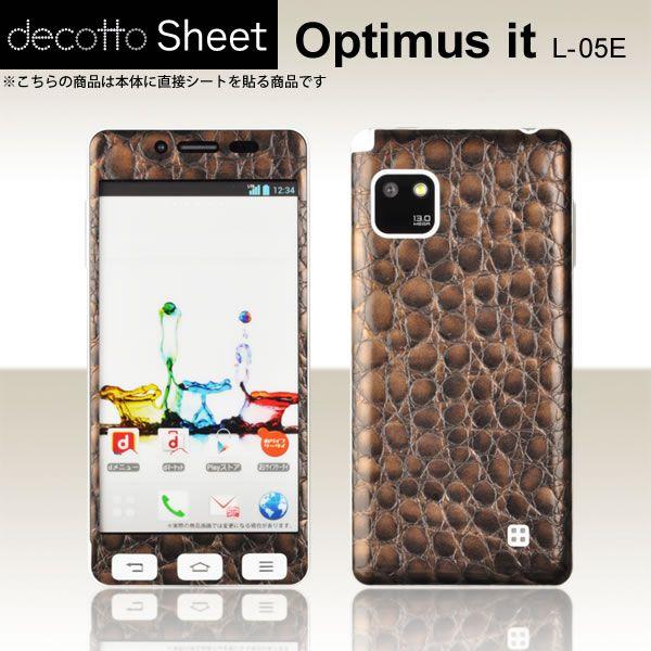 Optimus it L-05E ��p �f�R �V�[�g decotto �O�ʃZ�b�g �y�v���~�A���N���R�u���E�����z