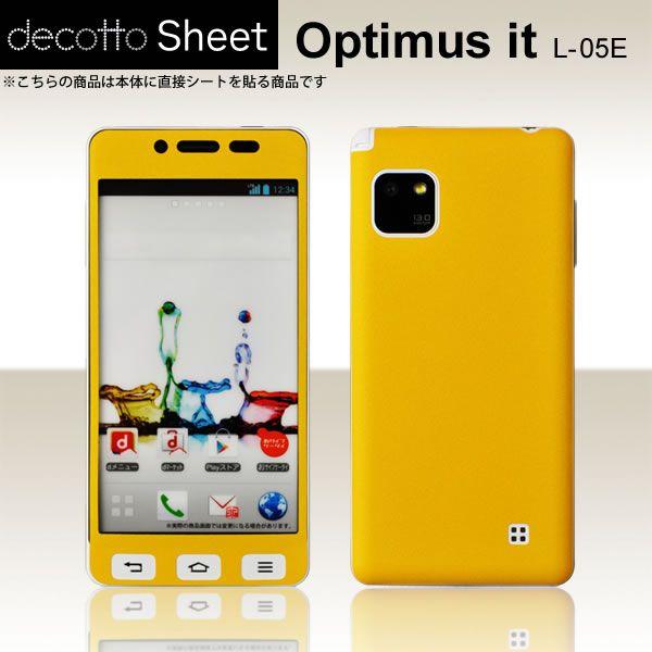 Optimus it L-05E ��p �f�R �V�[�g decotto �O�ʃZ�b�g �y�N���[���C�G���[���z