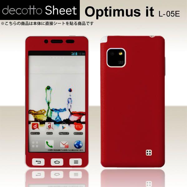 Optimus it L-05E ��p �f�R �V�[�g decotto �O�ʃZ�b�g �y�}���[�����z