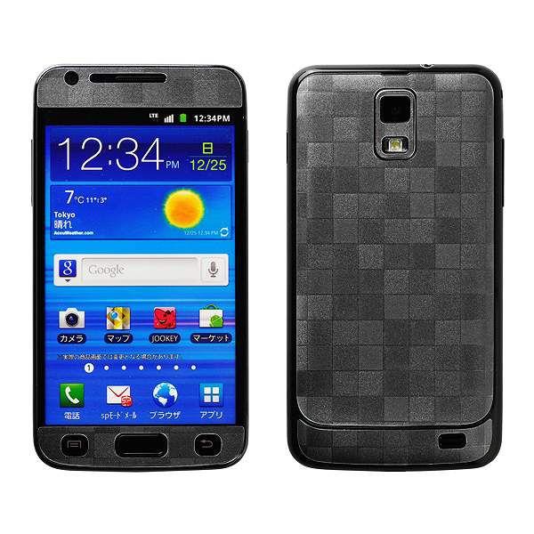 GALAXY S 2 LTE SC-03D ��p �f�R �V�[�g decotto �O�ʃZ�b�g �y�X�N�G�A�_�[�N�O���[���z