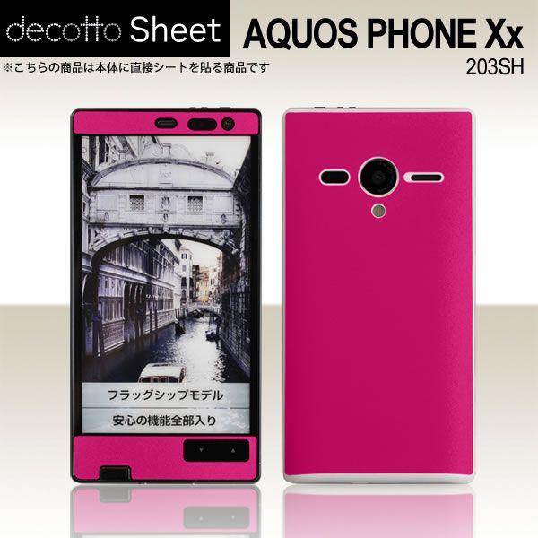 AQUOS PHONE Xx 203SH ��p �f�R �V�[�g decotto �O�ʃZ�b�g �y�f�B�[�v�s���N���z