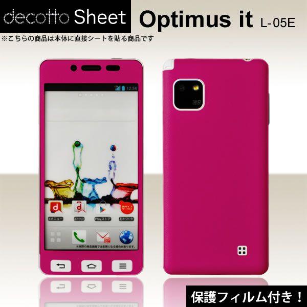 [�t���ی�t�B�����t]Optimus it L-05E ��p �f�R �V�[�g decotto �O�ʃZ�b�g [�f�B�[�v�s���N��]