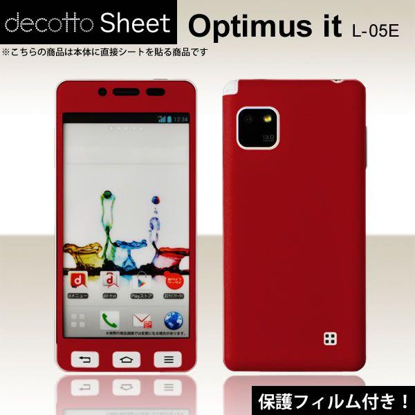 [�t���ی�t�B�����t]Optimus it L-05E ��p �f�R �V�[�g decotto �O�ʃZ�b�g [�}���[����]
