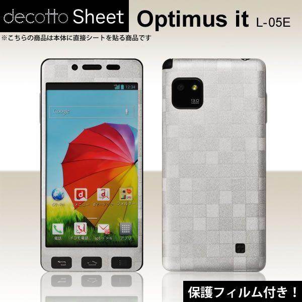 [�t���ی�t�B�����t]Optimus it L-05E ��p �f�R �V�[�g decotto �O�ʃZ�b�g [�X�N�G�A�p�[����]
