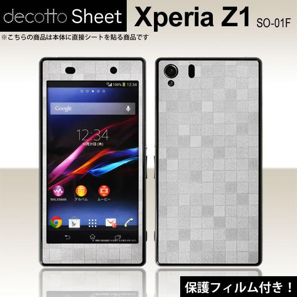 [�t���ی�t�B�����t]Xperia Z1 SO-01F ��p �f�R �V�[�g decotto �O�ʃZ�b�g [�X�N�G�A�p�[����]