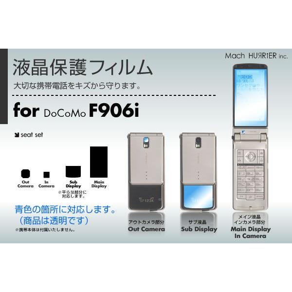 F906i液晶保護フィルム 3台分セット