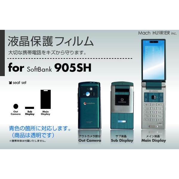 905SH液晶保護フィルム 3台分セット : ネットショップマックハリアー